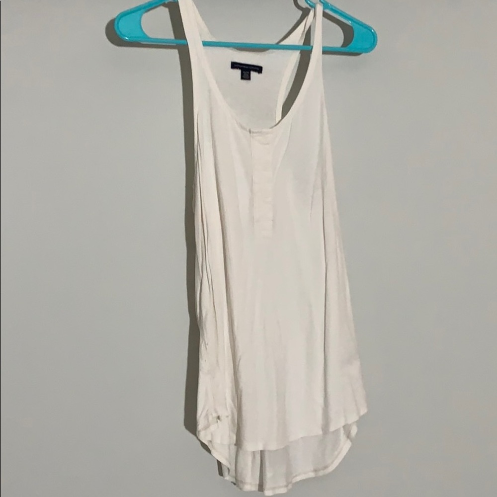 Cream button down tank top